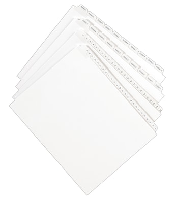 Avery Legal Pre-Printed Paper Divider Collated Set, 101-125 Tabs, White, Allstate Style, Letter Size (01705)