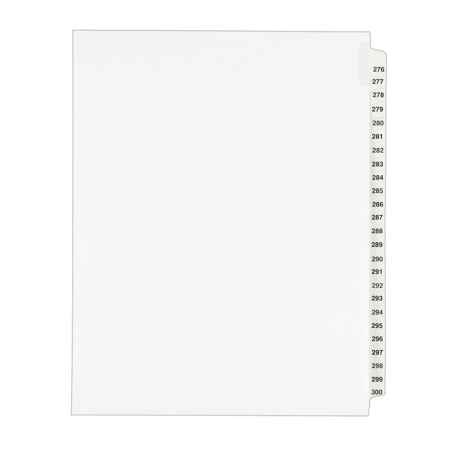 Avery Legal Pre-Printed Paper Divider Collated Set, 276-300 Tabs, White, Avery Style, Letter Size (01341)