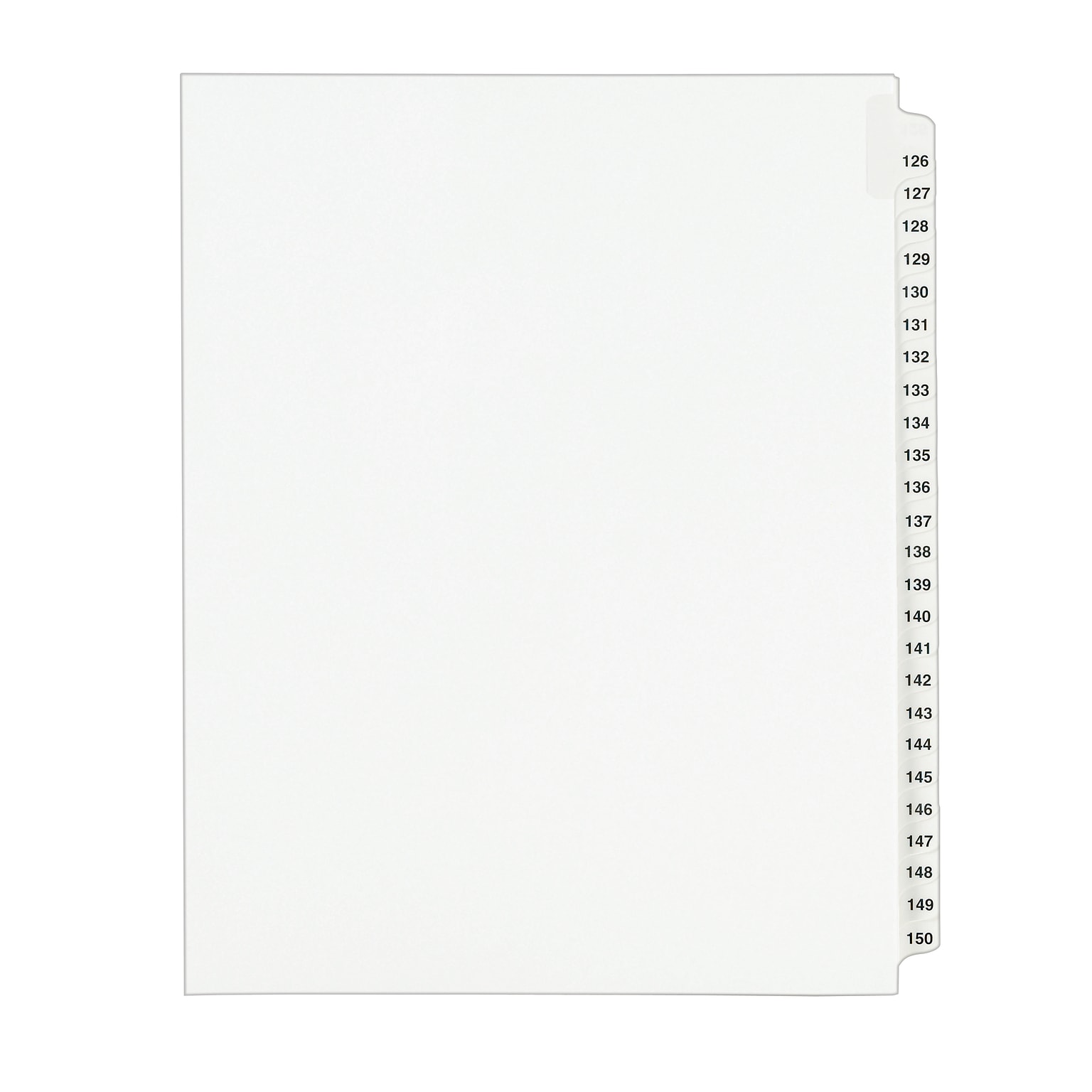 Avery Legal Pre-Printed Paper Divider Collated Set, 126-150 Tabs, White, Avery Style, Letter Size (01335)