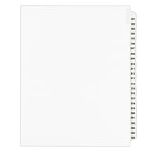 Avery Legal Pre-Printed Paper Divider Collated Set, 301-325 Tabs, White, Avery Style, Letter Size (0