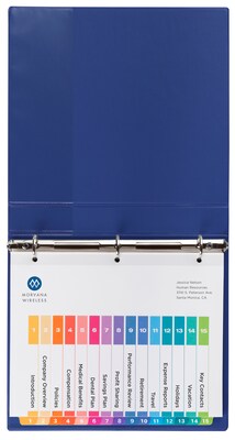 Avery Ready Index Table of Contents Paper Dividers, 1-15 Tabs, Multicolor (11143)