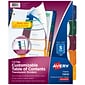 Avery Ready Index Table of Contents Plastic Dividers, 1-5 Tabs, Multicolor (11816)