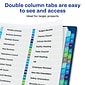 Avery Ready Index Table of Contents Double Column Paper Dividers, 1-32 Tabs, Multicolor (11322)