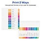 Avery Ready Index Table of Contents EcoFriendly Paper Dividers, 1-12 Tabs, Multicolor, 3 Sets/Pack (11083)