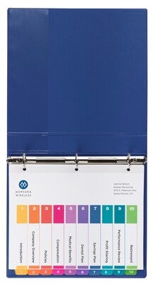 Avery Ready Index Table of Contents Paper Dividers, 1-10 Tabs, Multicolor, 24 Sets/Box (11169)