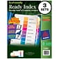 Avery Ready Index Table of Contents EcoFriendly Paper Dividers, 1-8 Tabs, Multicolor, 3 Sets/Pack (11081)