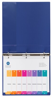 Avery Ready Index Table of Contents Paper Dividers, 1-8 Tabs, Multicolor, 24 Sets/Box (11168)