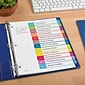 Avery Ready Index Table of Contents Paper Dividers, 1-12 Tabs, Contemporary Multicolor (11847)