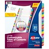 Avery Ready Index Customizable Table Of Contents Numeric Paper Divider, 31-Tab, Multicolor (11846)