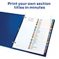 Avery Ready Index Table of Contents Paper Dividers, 1-31 Tabs, Contemporary Multicolor (11846)