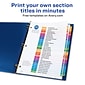 Avery Ready Index Table of Contents Paper Dividers, 1-31 Tabs, Multicolor, 6 Sets/Pack (11831)