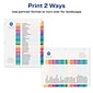 Avery Ready Index Table of Contents Paper Dividers, 1-31 Tabs, Multicolor, 6 Sets/Pack (11831)