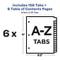 Avery Ready Index Table of Contents Paper Dividers, A-Z Tabs, Multicolor, 6 Sets/Pack (11832)