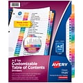 Avery Ready Index Table of Contents Paper Dividers, A-Z Tabs, Multicolor (11125)