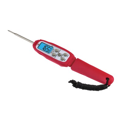 Taylor Waterproof Digital Cooking Thermometer, Red (806GW)