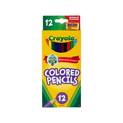 Crayola Colored Pencils, Assorted Colors, 12/Pack (68-6012)