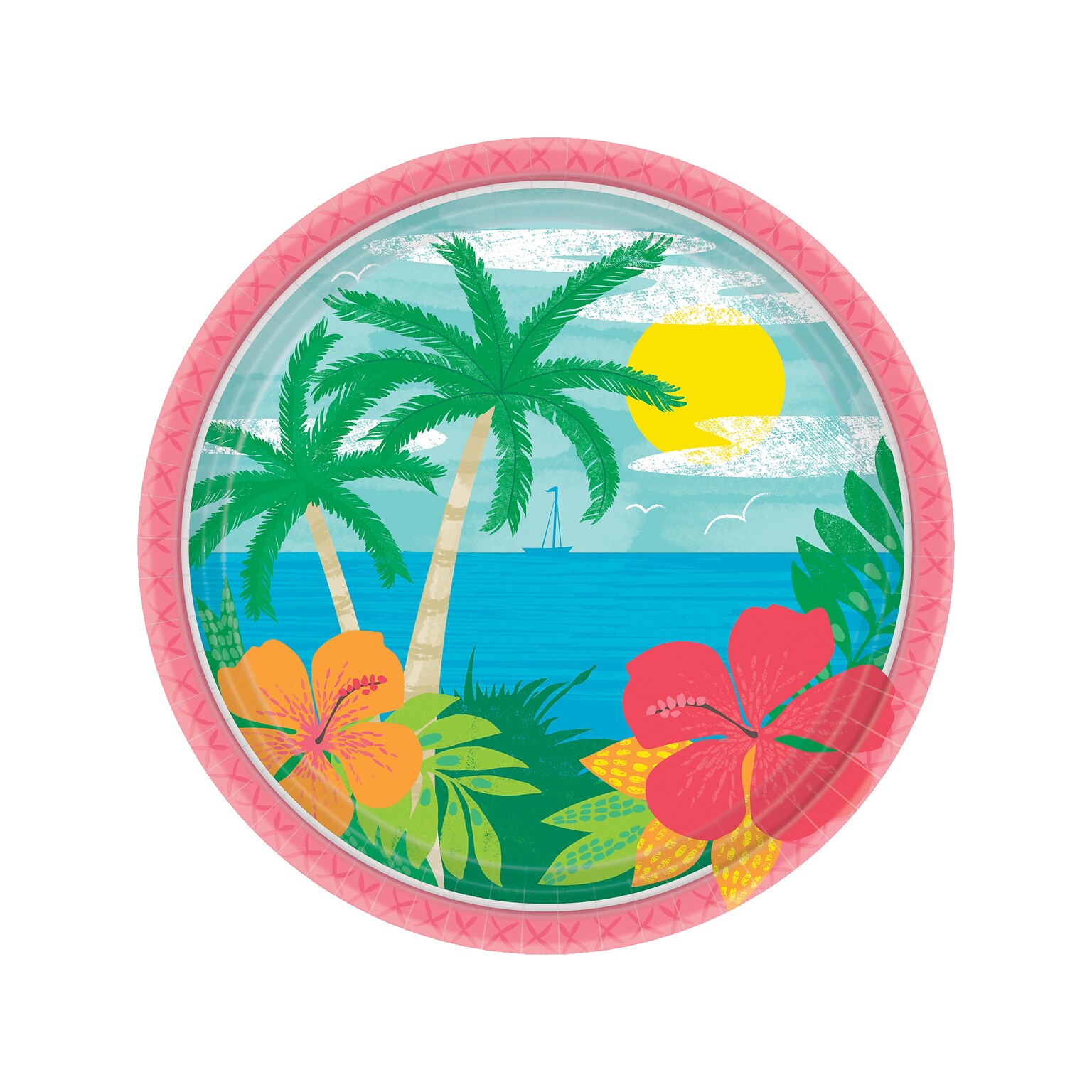 Amscan Summer Vibes Party Plate, Multicolor (741963)