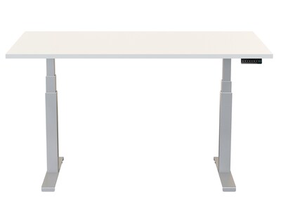 Fellowes Cambio 72"W Electric Adjustable Standing Desk, White (9788202WHT)