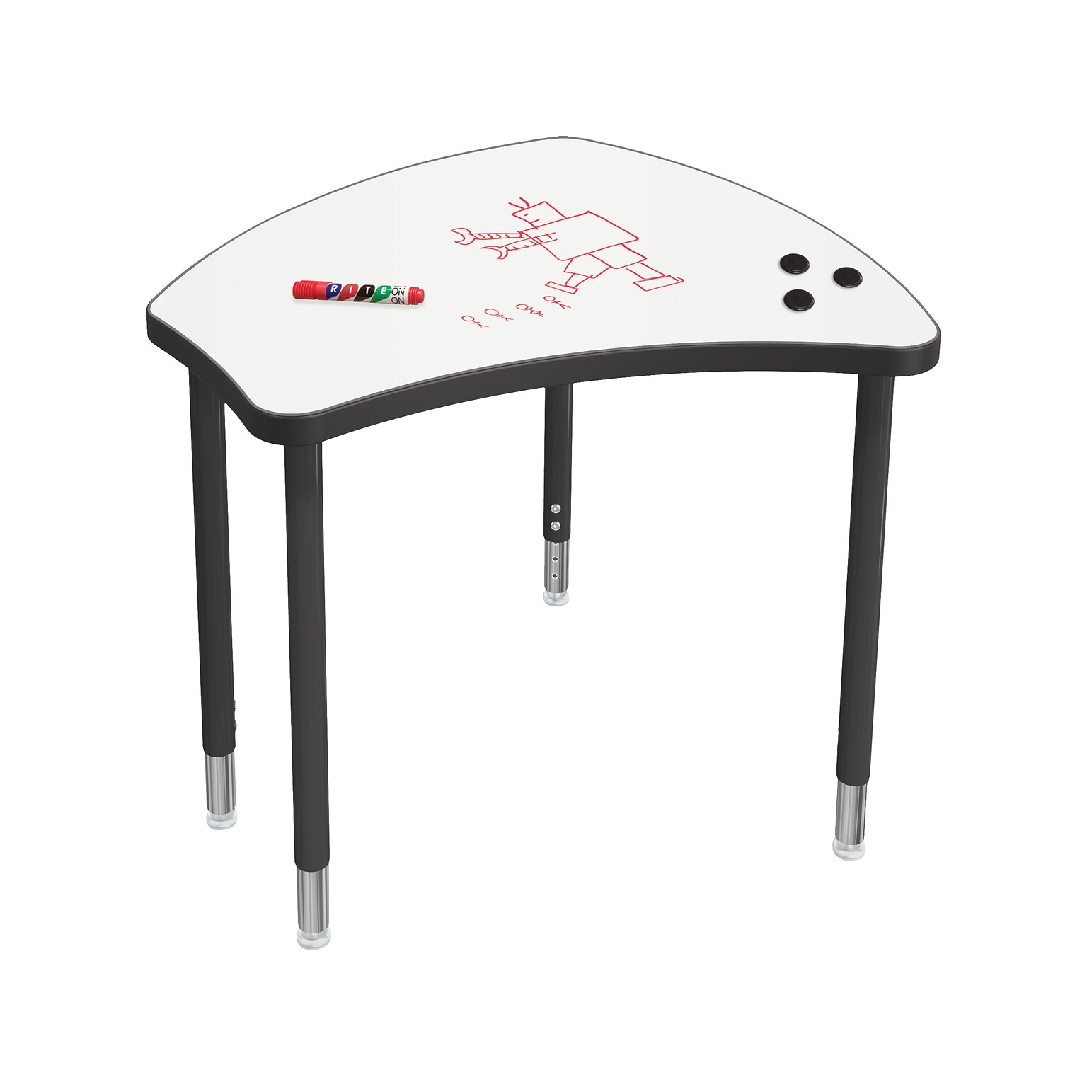 MooreCo Hierarchy 30 Table, Whiteboard (113361-MRKR)