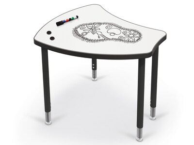 MooreCo Hierarchy 30" Table, Whiteboard (113361-MRKR)