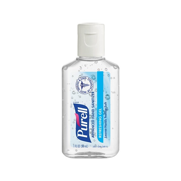 Purell Advanced Antibacterial Gel Hand Sanitizer, Clean Scent, 1 Oz., 72/Carton (3901-72-CMR)
