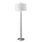 Adesso® Boulevard 61H Floor Lamp, Brushed Steel with White Drum Shade
