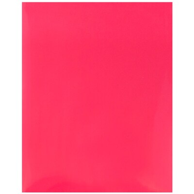 JAM Paper Laminated Two-Pocket Glossy Presentation Folders, Fuchsia Hot Pink, 6/Pack (385GFUA)