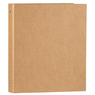 JAM Paper Heavy Duty 1 3-Ring Non-View Binders, Brown (751KBR)