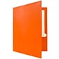 JAM Paper 2-Pocket Presentation Folders, Orange Glossy, 100/Box (385GOR)