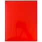 JAM Paper® Laminated Glossy 2 Pocket Presentation Folders, Red, 100/Box (385GRE)