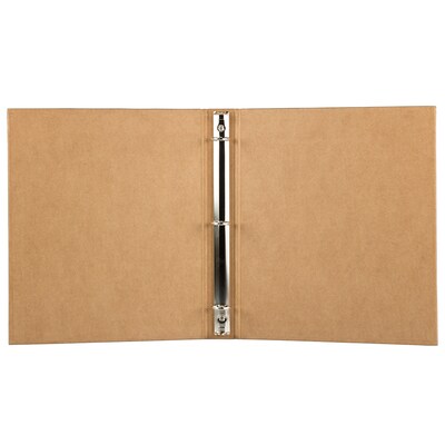 JAM Paper Heavy Duty 1" 3-Ring Non-View Binders, Brown (751KBR)