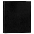 JAM Paper® Kraft 1 Inch Binder, Black Recycled 3 Ring Binder, Sold Individually (751KBL)