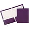 JAM Paper® Laminated Glossy 2 Pocket Presentation Folders, Purple, 100/Box (385GPU)