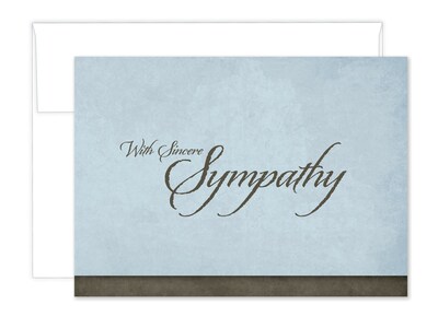 Great Papers! Sympathy Cards with Envelopes, 4.88 x 6.75, Linen/Green, 3/Pack (2020135PK3)