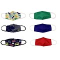 ORLY Reusable Cloth Face Masks for Kids, Elastic Strap, Primary Colors, Assorted Designs, 24/Pack (HB-0026-S-MS)