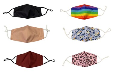 ORLY Reusable Cloth Face Masks for Adults, Elastic Strap, Assorted Designs, 24/Pack (HB-0024-S-MS)