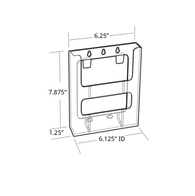 Azar Displays Wall Mount Display, 36-Pocket (252326)