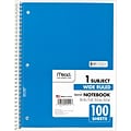 Mead Spiral 1-Subject Notebook, 8 x 10.5, Wide Ruled, 100 Sheets, Sold as an Each (MEA05514)