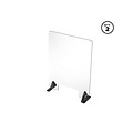 Harbor Retail Freestanding Sneeze Guard, 32H x 24W, Clear Polycarbonate, 2/Pack  (321127)