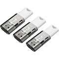 Lexar JumpDrive S60 32GB USB 2.0 Type A Flash Drive, Grey/White, 3/Pack (LJDS60-32GB3NNU)