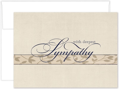 Great Papers! Sympathy Cards with Envelopes, 4.88 x 6.75, Ivory, 3/Pack (2020134PK3)