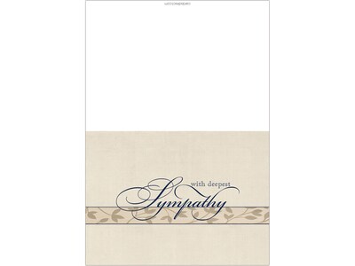 Great Papers! Sympathy Cards with Envelopes, 4.88 x 6.75, Ivory, 3/Pack (2020134PK3)