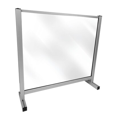 Separation Screen Freestanding Signature Sneeze Guard, 34H x 36W, Clear Acrylic (SC041503)