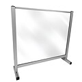Separation Screen Freestanding Signature Sneeze Guard, 34H x 48W, Clear Acrylic (SC041504)
