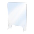 Separation Screen Freestanding Sneeze Guard, 36H x 32W, Clear Acrylic (SC041501)