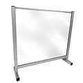 Separation Screen Freestanding Signature Sneeze Guard, 34H x 60W, Clear Acrylic (SC041505)