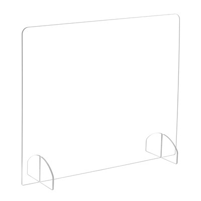 Safco Freestanding Sneeze Guard, 23.5"H x 29.5"W, Clear Acrylic (7502CL)