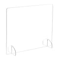 Safco Freestanding Sneeze Guard, 23.5H x 29.5W, Clear Acrylic (7502CL)