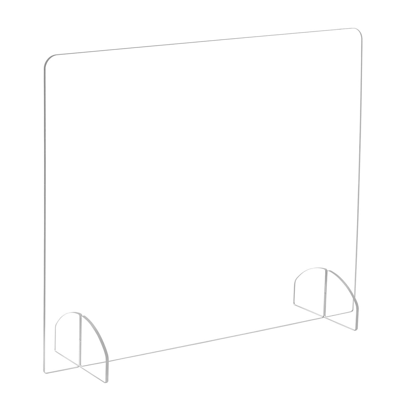 Safco Freestanding Sneeze Guard, 23.5H x 29.5W, Clear Acrylic (7502CL)