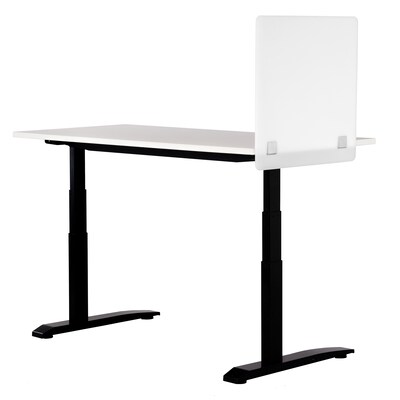 Safco Surface Mount Sneeze Guard, 23.5H x 23.5W, Opaque White Acrylic  (7515WH)